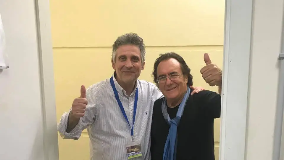 Il Dr Fermanelli con Albano Carrisi Il Dr Fermanelli con Albano Carrisi dietro le quinte di Ballando con le stelle