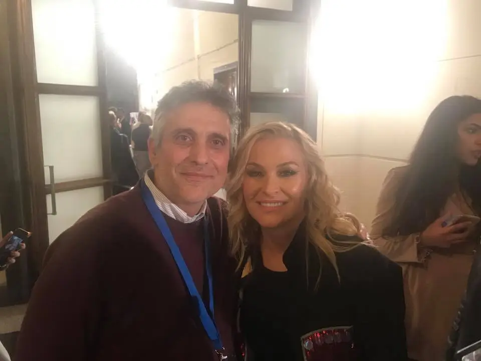 Il Dr Fermanelli con Anastacia Il Dr Fermanelli con Anastacia dietro le quinte di Ballando con le stelle