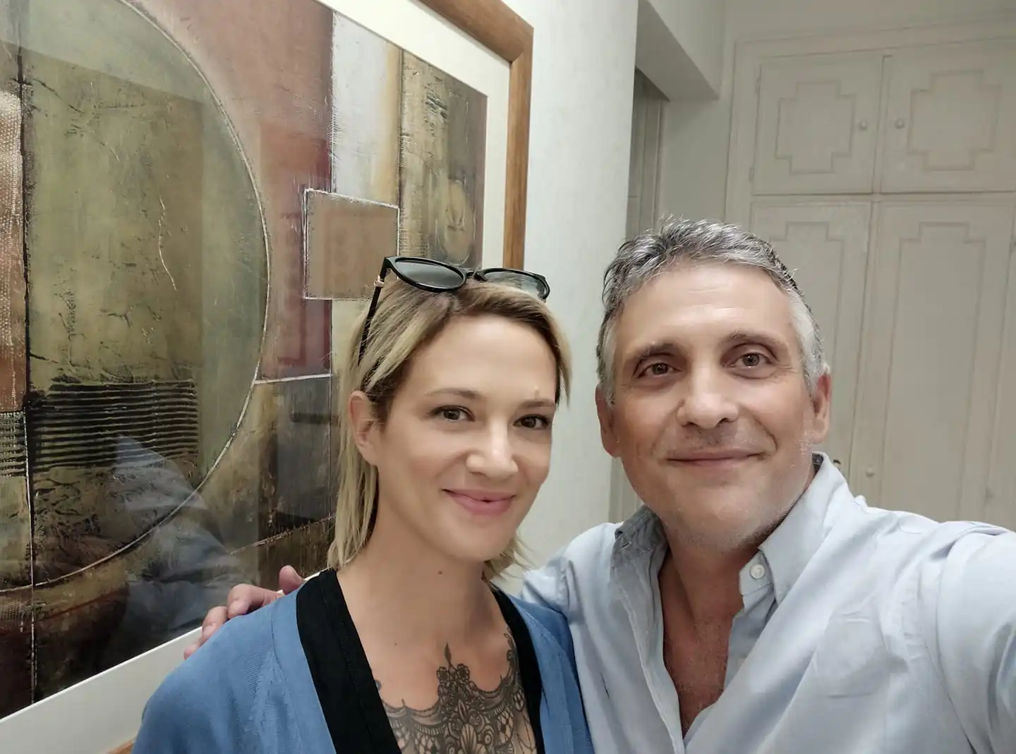 Il Dr Fermanelli con Asia Argento Il Dr Fermanelli con Asia Argento dietro le quinte di Ballando con le stelle