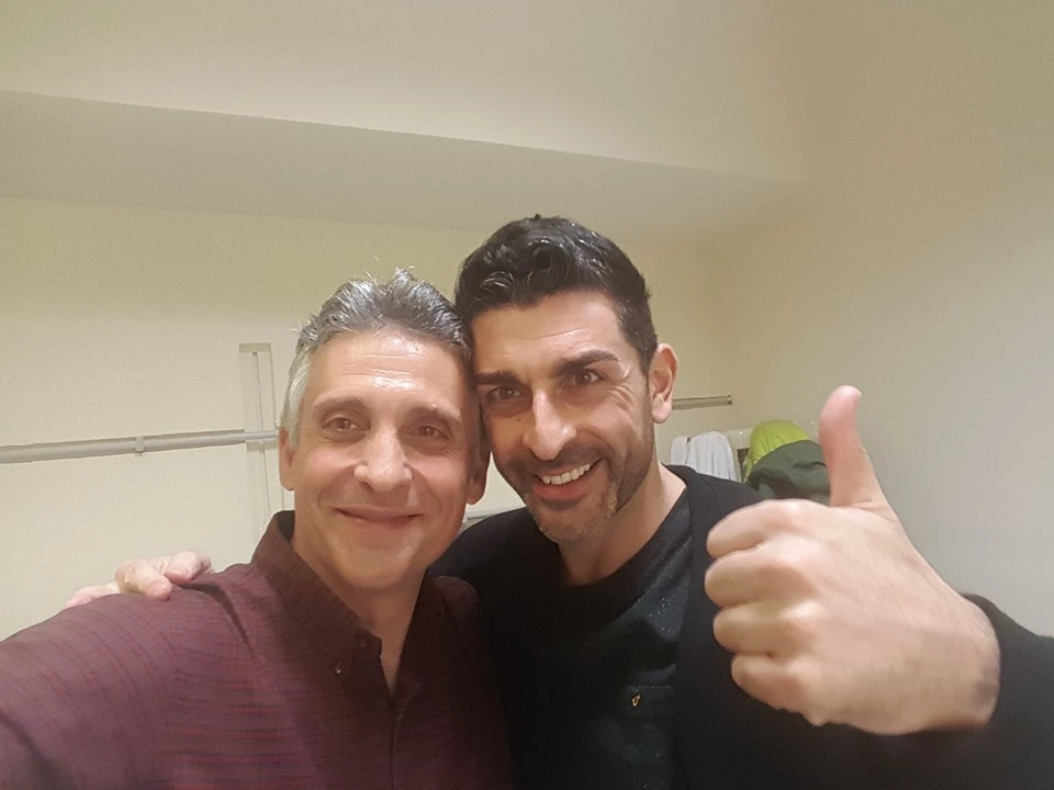 Il Dr Fermanelli con Simone Di Pasquale Il Dr Fermanelli con Simone Di Pasquale dietro le quinte di Ballando con le stelle